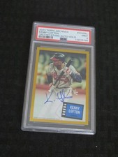 2023 Topps Archives Gold Holo Autograph Kenny Lofton Atlanta Braves /50 PSA9    