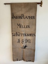 Antique European Grainsack, Linensack, Feedsack, Fabric Linen Grain Sack Pattern