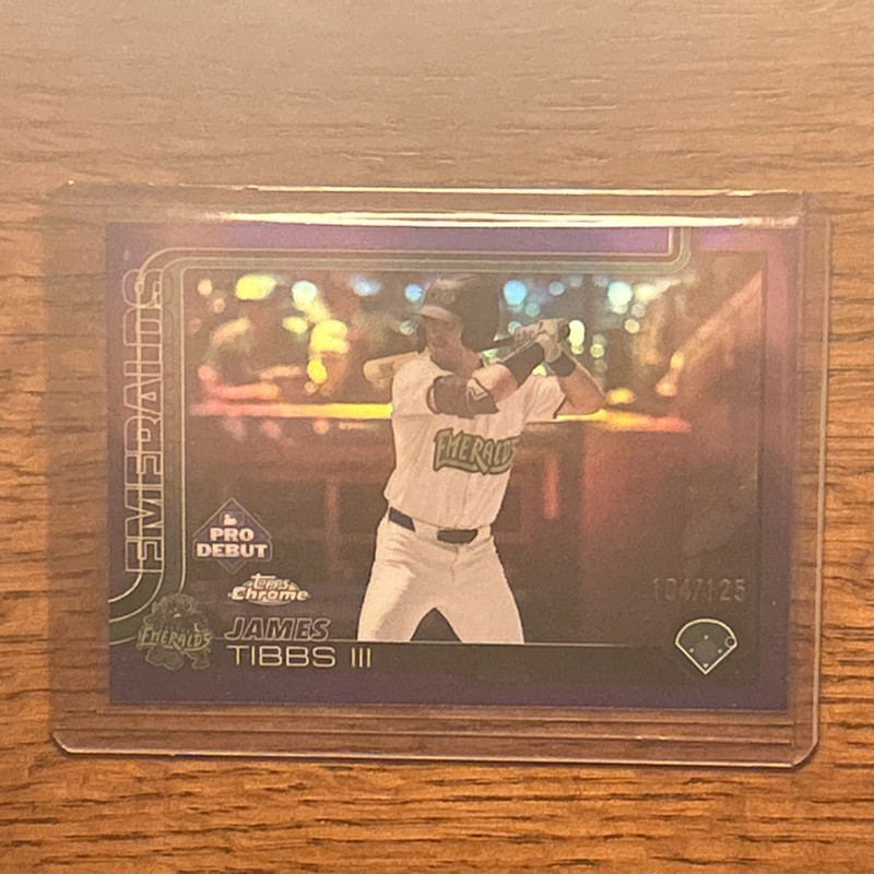2025 Topps Pro Debut Chrome - James Tibbs III 104/125 - PDC-166 Purple Refractor