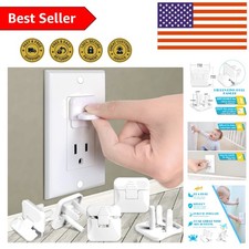Baby Safety Plug Covers - 38-Pack White Child-Proof Electrical Protectors