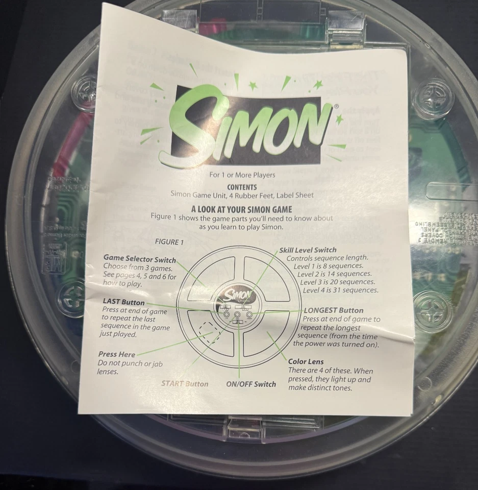 Juego Electrónico SIMON - Ultimate Brain Battle Milton Bradley - De Colección 1994 Foto 4 de 4