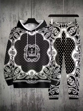 Men's Outfit 2 Piece Set Shirt  Pants Suit PLUS SIZE BIG 4XL