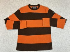Abercrombie Fitch Sweater Men Small Stripe Wool Blend Crewneck Vintage Retro Y2K