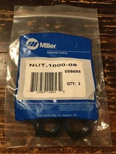 Miller Nut, 1000-08 P/N 058685 1.5Knrl.59H Nylon Knurled Jam Nut 2 pack 