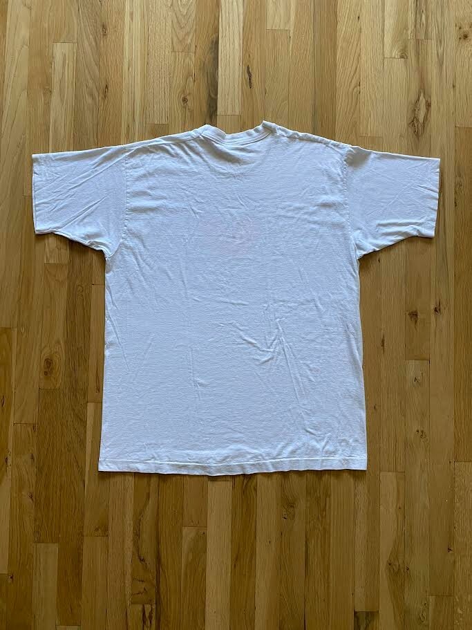 Vintage 90s Keith Haring 2-People Holding Heart T-Shirt Pop Shop