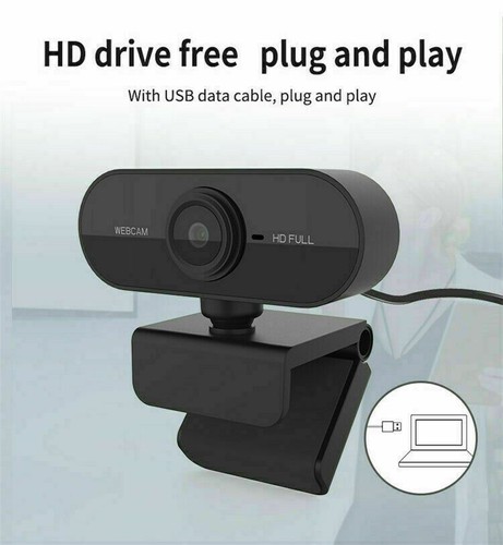 Neu Webcam Kamera mit Mikrofon Full HD 1080P Streaming-Kamera für PC MAC Laptops - Afbeelding 2 van 14