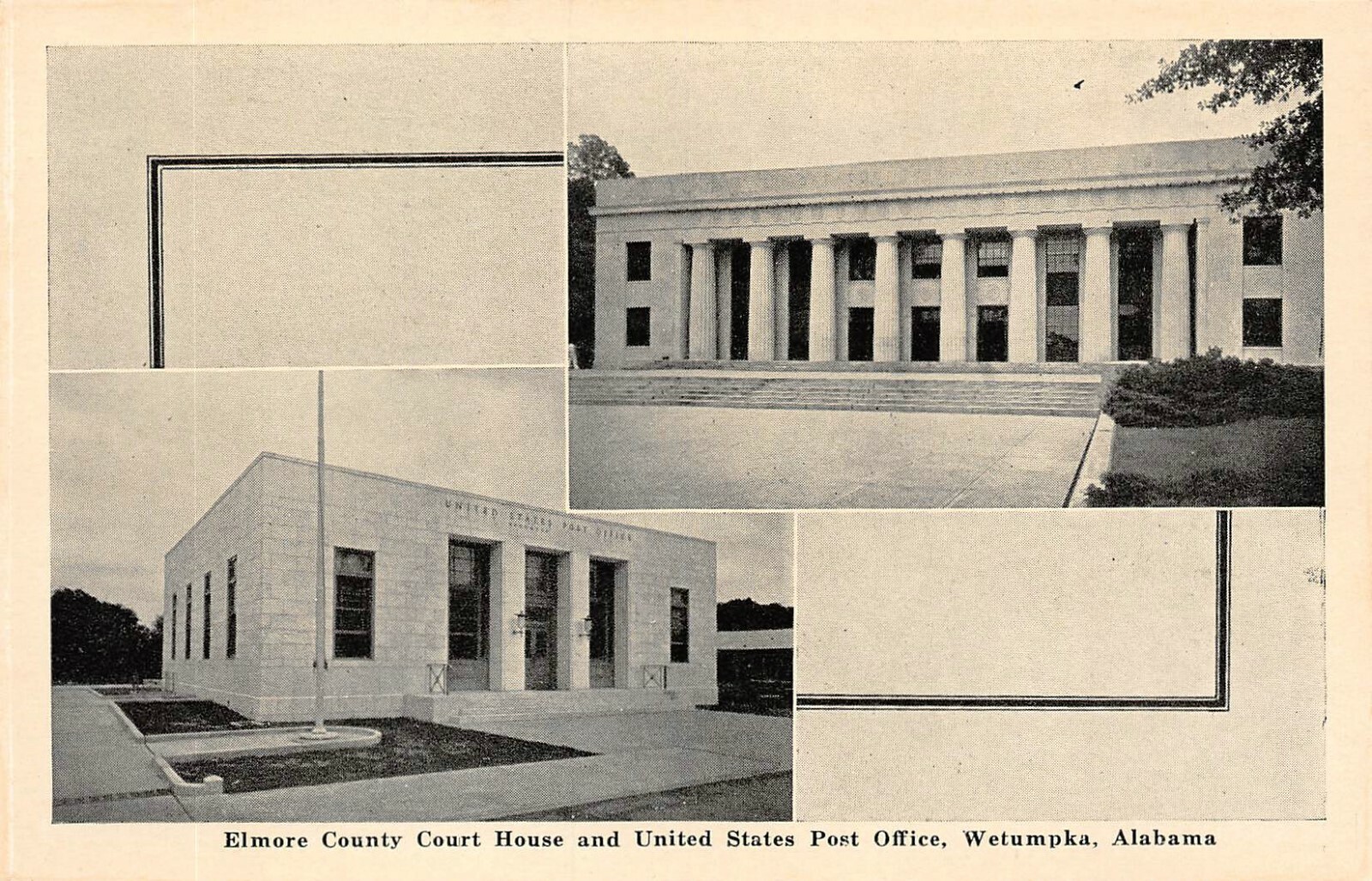  A1772 WETUMPKA, AL. POSTCARD, COURT HOUSE & POST OFFICE eBay
