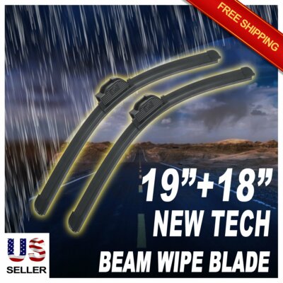 ABLEWIPE 19''+18'' Quality All Season Beam Windshield Wiper Blades (Set of 2)