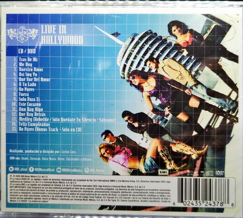 RBD – Live In Hollywood (2020, CD + DVD) - Picture 2 of 2