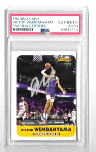 Victor Wembanyama Signed 2023 Sports Illustrated SI Kids RC Card 1053 Spurs PSA