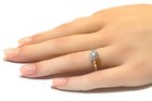 14k white gold .49ct SI3 H round diamond cluster ring 3g womens 8 — photo 9