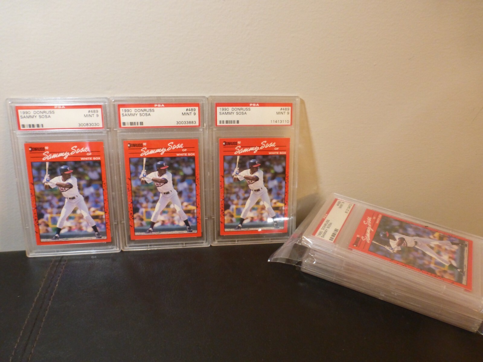 PSA Mint 9 - 1990 Donruss Sammy Sosa #489 RC Rookie