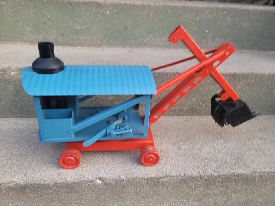 Vintage Buddy L Line Steam Shovel Pressed Steel Construction toy 1920's REPAINT - Image 2 of 4