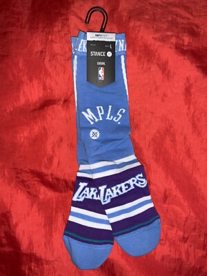 Stance NBA Los Angeles Lakers City Edition CE Crew Socks Large