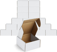 50 Pack 4X4X2 Inch White Small Cardboard Boxes - White Shipping Boxes Corrugated