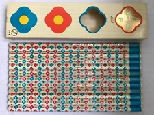 12 VINTAGE COLLEEN PENCILS: COMPLETE BOX OF 253  F - MADE IN JAPAN -UNUSED - NOS