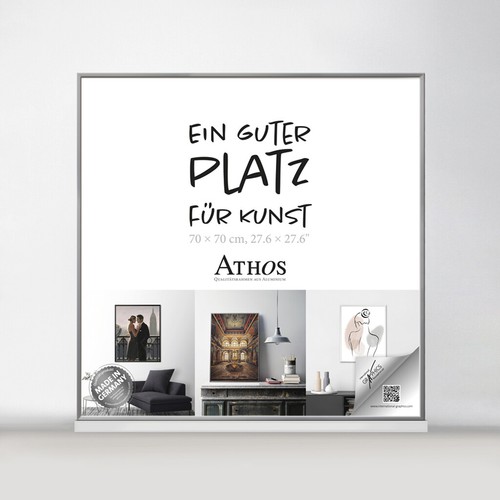 Athos. Hochwertiger Alu-Wechselrahmen, Format: 70cm x 70cm, verschiedene Farben. - Bild 3 von 6