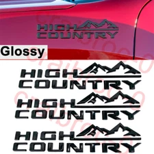 3X Gloss High Country Emblem Fender Door Tailgate Badge For Silverado OEM