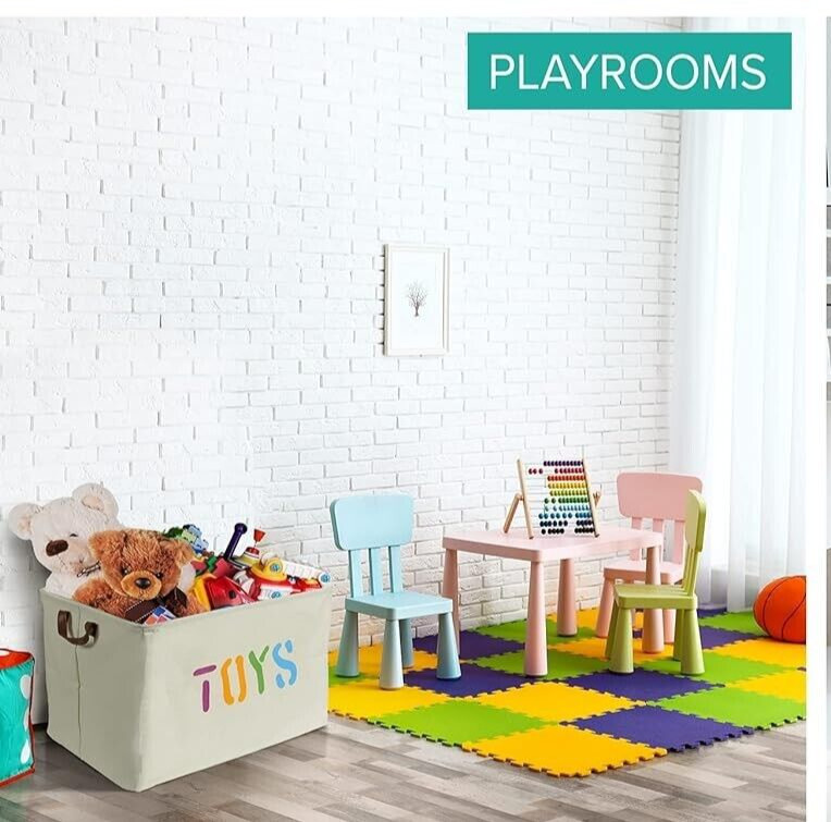 Woffit Set of 2 Toy Storage Organizer Collapsible Baskets  Nursery/Playrooms