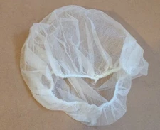 PK100 Disposable Bouffant Cap Hair Net Head Cover Industrial-Medical 21 in White