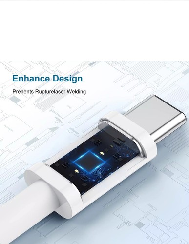 6 Ft Universal USB-C to USB-C Charging/Data Cable, 20W Fast Charging Cord. - Picture 10 of 12