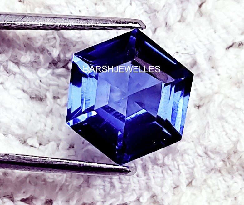 Stunning Natural Tanzanite Gemstone Pair - 8-10 Ct Total, Hexagon Cut, AAA+ Quality With GGL Certificate 5 thumbnail image