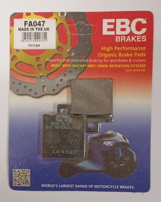 EBC Plaquettes de Frein Disque Arrière FA47 Pour CAGIVA RAPTOR 125 2003-2010 - Photo 1/4