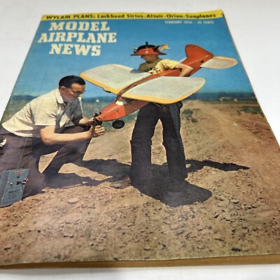 Vintage Model Airplane News Hobbyist Magazine February 1956