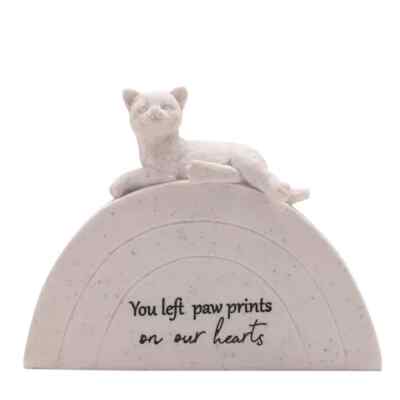 KATZE auf Regenbogen Haustier Denkmal Grab Garten Hommage Ornament