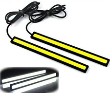 2PZ LUCI A LED DIURNE PER AUTO BIANCO FREDDO COB LED DR IMPERMEABILE