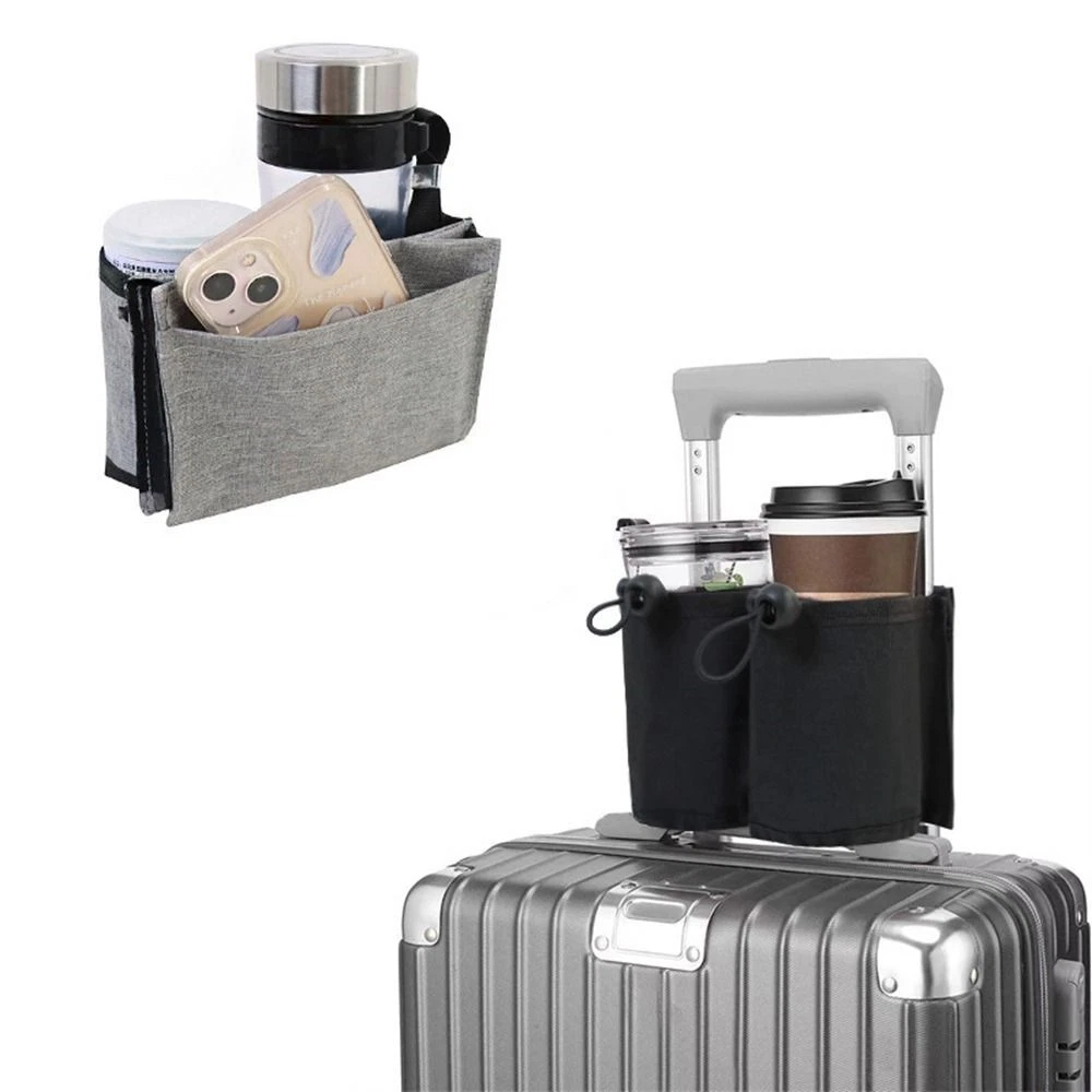 Portable Luggage Cup Holder Travel Drink Bag FreeHand Drink Caddy