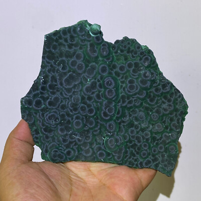 430g Top Natural Velvet Malachite Coarse Cat's Eye Cluster Mineral Specimen