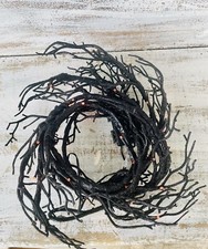 Black Glitter Lighted Halloween Garland