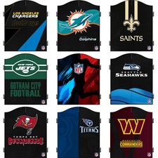 NFL Officially Licensed Dartboard Cabinets Heavy Duty Dart Board Tough Wooden