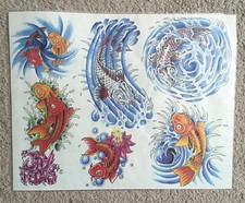 Tattoo Studio Shop Flash Single by Jay Pedro Catfish, Water, Fish 11"X17" Print