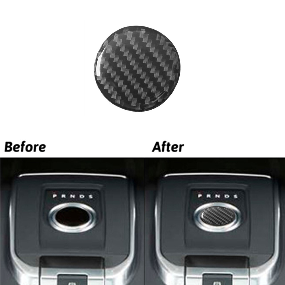 Carbon Fiber Shifter Knob Cover Trim For Land Rover Discovery Sport 2015-2019