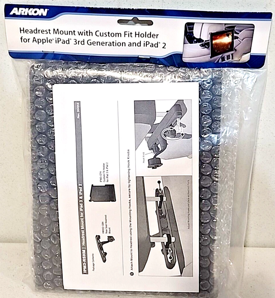 ARKON IPM3-RSHM Rear Seat Headrest Mount with Custom Holder for iPad3/iPad 2 NEW - Image 2 of 4