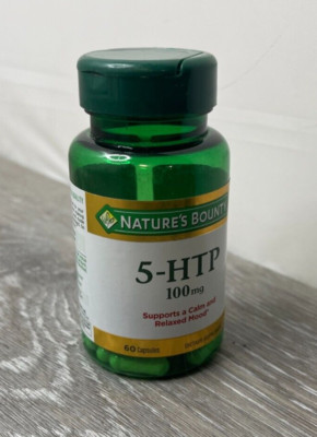 Nature's Bounty 5-HTP 100mg Calm & Relax Mood 60 Capsules Exp 6/26 NEW OTHER