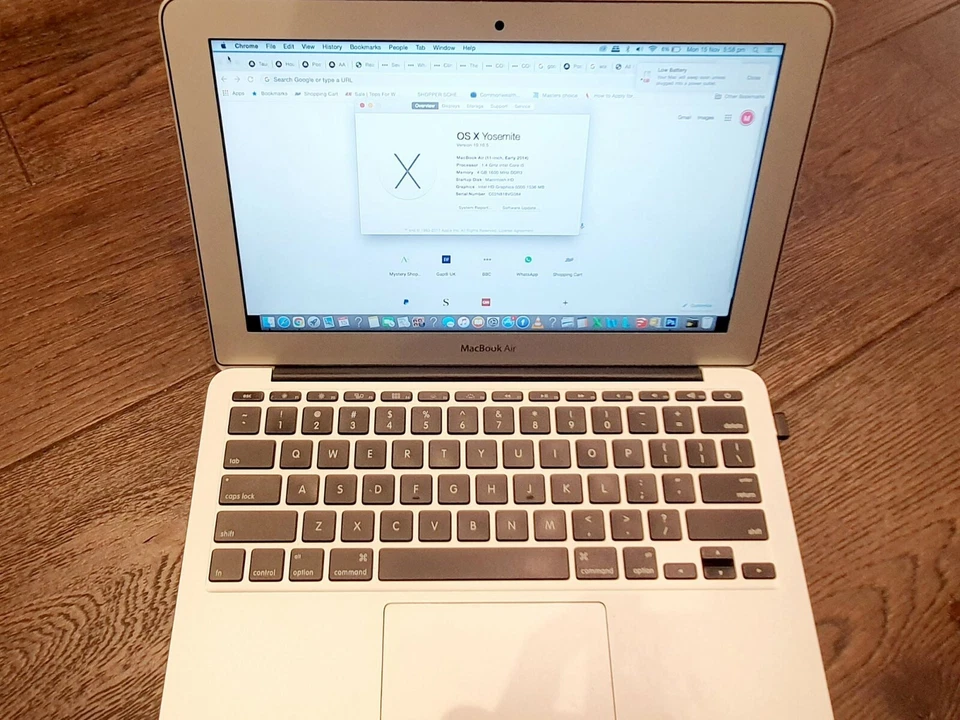 Apple MacBook Air 11" 2014 · i5 · 4GB · 121GB, photo 1 of 5