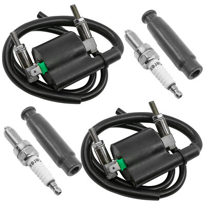 Caltric 21121-0039 92070-0022 Ignition Coil w/Spark Plug & Cap For Kawasaki