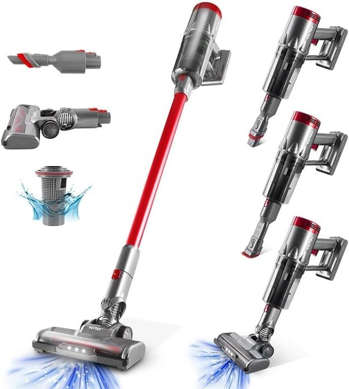 Aspirateur balai sans fil 130W F13 Vortex cyclonique puissant pour poils animaux