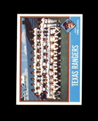 Frank Lucchesi Signed Original 1976 Topps Team Texas Rangers Autograph