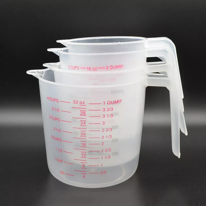 Mainstays 4 Cup Plastic Measuring Cup with Measurements Precise Pouring  Spout