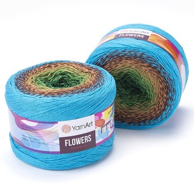 Yarnart Flowers Marbled Yarn 1000M Fine Cotton Blend For Knitting And Crochet