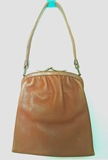Goldpfeil Tasche Leder 60er Jahre