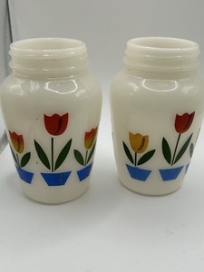 Fireking Tulip Salt and Pepper Shakers | eBay
