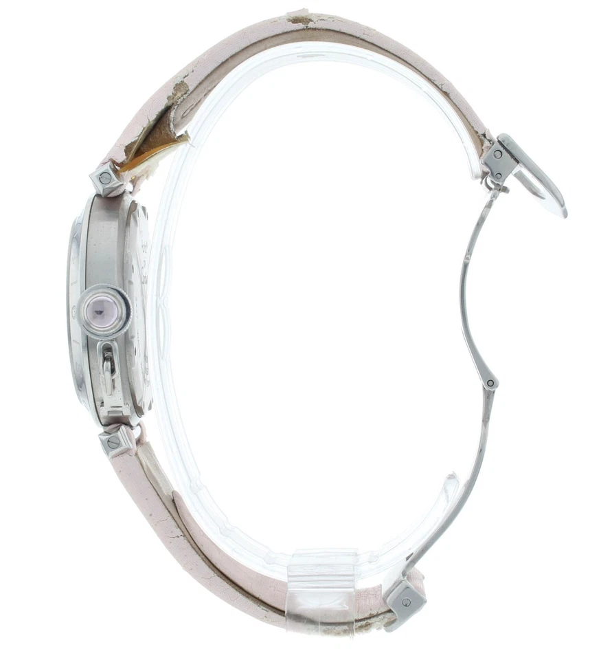 Reloj Cartier Pasha C GMT 35mm Automático Rosa Esfera MOP Damas W3107099-2377 Foto 4 de 4