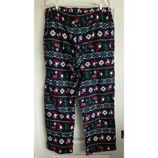 Hanna Andersson Christmas Gnome Tree Fair Isle Flannel Pajama Pants Womens Sz XL