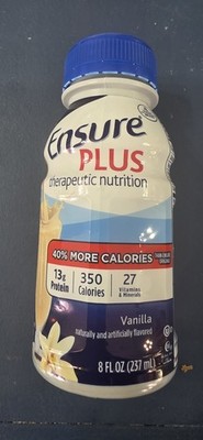 Ensure Plus Vanilla. case of (24) 8oz servings. Nutritional Supplement.  