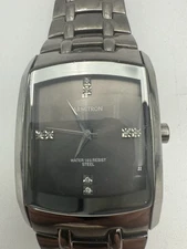 Vtg Armitron Men’s Tank Watch Black Dial Stainless Steel 20 4507DS Quartz